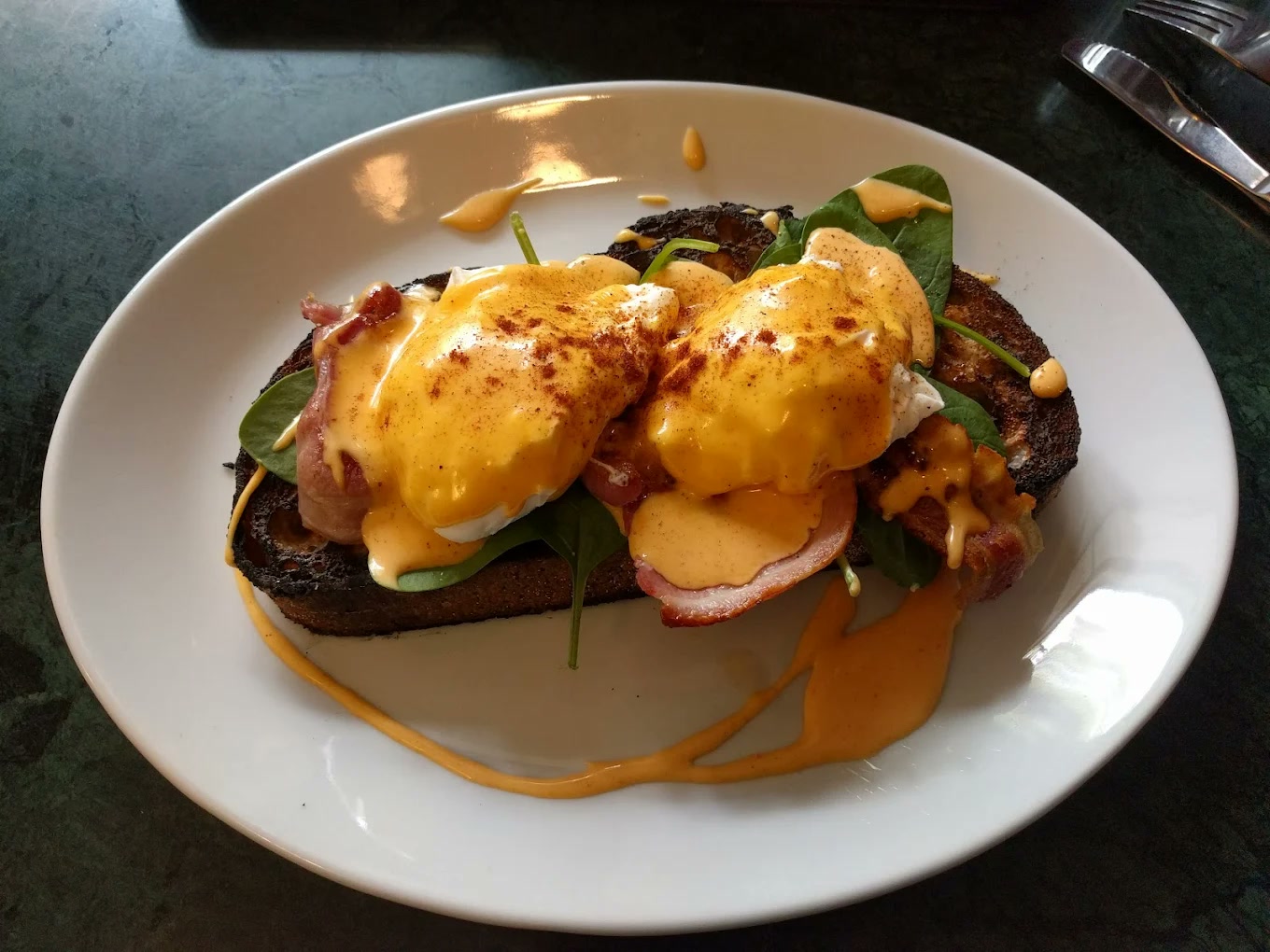 Eggs Benedict at Thomas J Walls